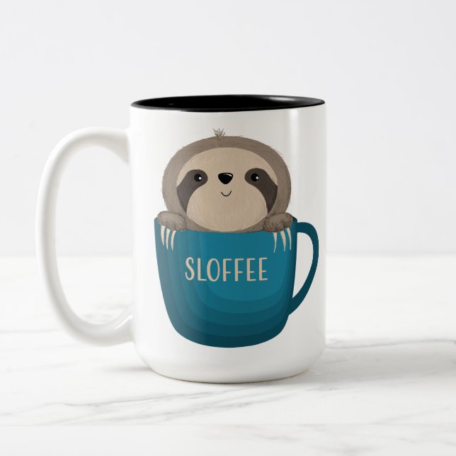 Sloffee! Two-Tone Coffee Mug (Left)