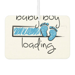 Slogan baby boy is loading. baby boy turnout car air freshener