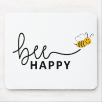 Slogan bee happy, don't worry. Be happy.