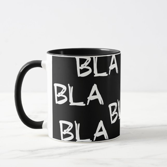 Slogan blah blah. Good or fake news. Mug (Left)