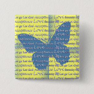 Slogan Butterfly 15 Cm Square Badge