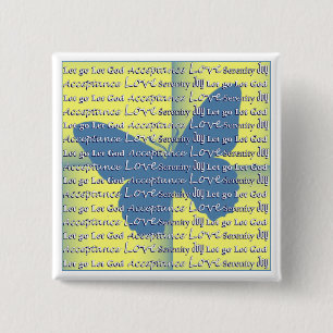 Slogan Butterfly 15 Cm Square Badge