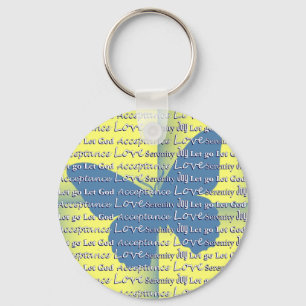 Slogan Butterfly Key Ring