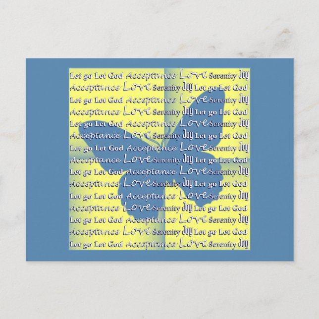 Slogan Butterfly Postcard (Front)