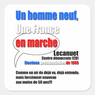 Slogan En Marche Square Sticker
