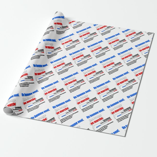 Slogan En Marche Wrapping Paper (Unrolled)