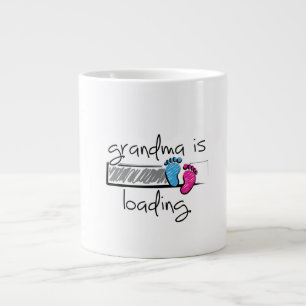 Slogan grandma is loading. Become Grandpa and Gran Large Coffee Mug