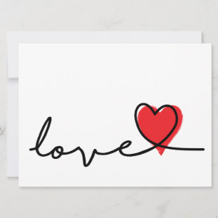 Slogan love. Valentine's birthday wish card with h