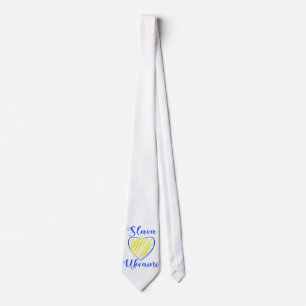 Slogan Slava Ukraini Glory to Ukraine heart  Tie