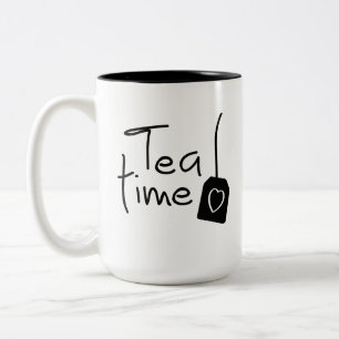 Slogan tea time - tea time. Have a cup of tea.