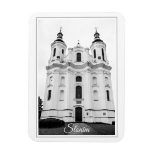 Slonim Belarus Architecture City Cathedral Magnet
