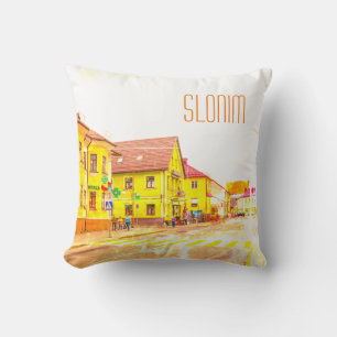 Slonim Belarus Architecture City Street Cityscape Cushion