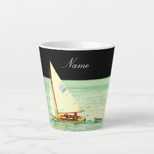 Sloop sailing Thunder_Cove Latte Mug