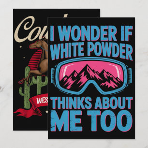 Slope Shenanigans Funny Ski Snowboard Winter Tee Holiday Card