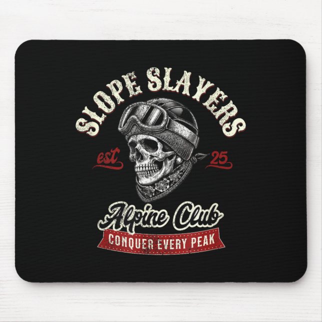 Slope slayers freestyle skiing skiers winter mouse pad (Front)