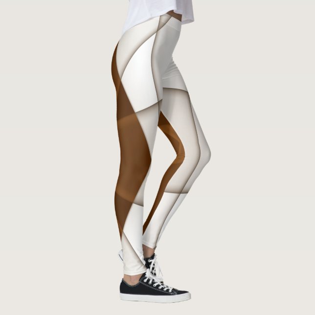 Sloping beige triangle with shadow, smooth style leggings (Right)