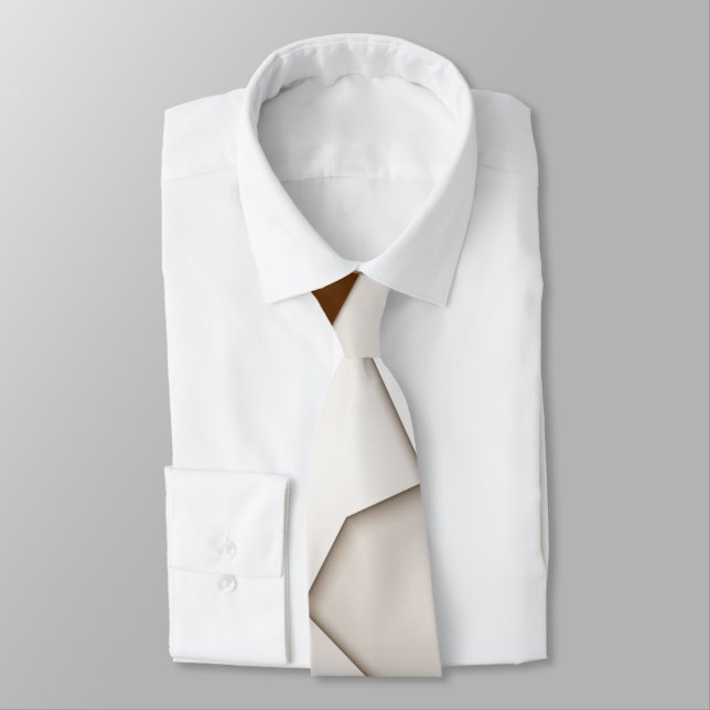 Sloping beige triangle with shadow, smooth style tie (Tied)