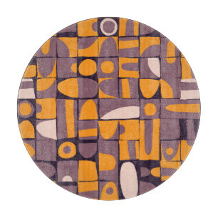 Sloppy Geometric: Vintage Shapes Pattern Cutting Board