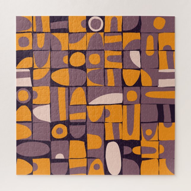 Sloppy Geometric: Vintage Shapes Pattern Jigsaw Puzzle (Vertical)