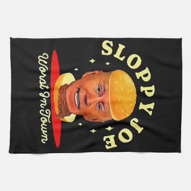 Sloppy Joe Biden Anti President  Tea Towel (Horizontal)