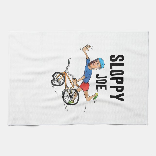 Sloppy Joe Tee Running The Country Is Like Riding  Tea Towel (Horizontal)