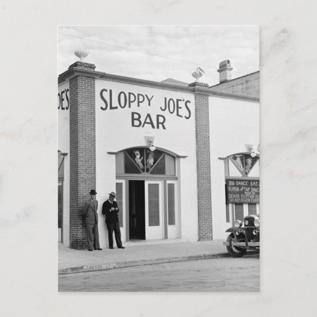 Sloppy Joe's Bar, Key West, 1930s Postcard (Front)