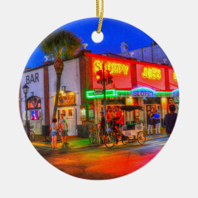 Sloppy Joe's Key West Ceramic Tree Decoration (Front)