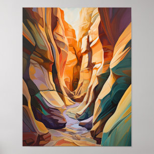 Slot Canyons Utah Landscape Art Print Poster