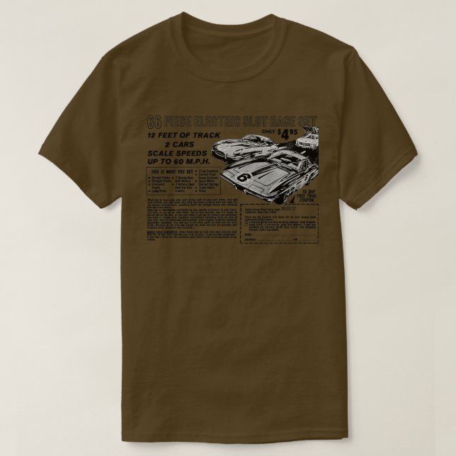 SLOT CAR RACING SET ADVERT T-Shirt (Design Front)