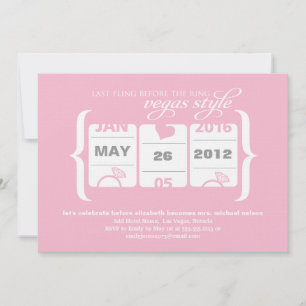 Slot Machine Bachelorette Party in Vegas Invitation