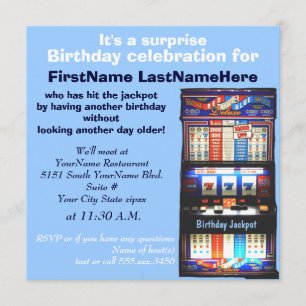 Slot Machine Birthday Party Invitation