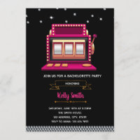 Slot machine bridal shower party invitation
