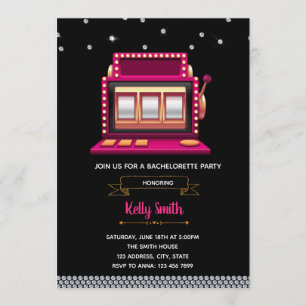 Slot machine bridal shower party invitation