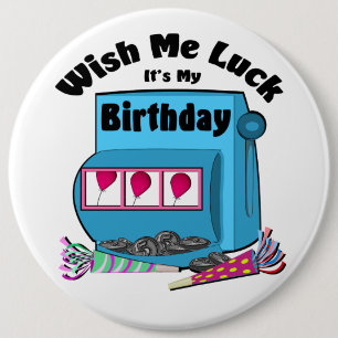 Slot Machine Casino Birthday 6 Cm Round Badge