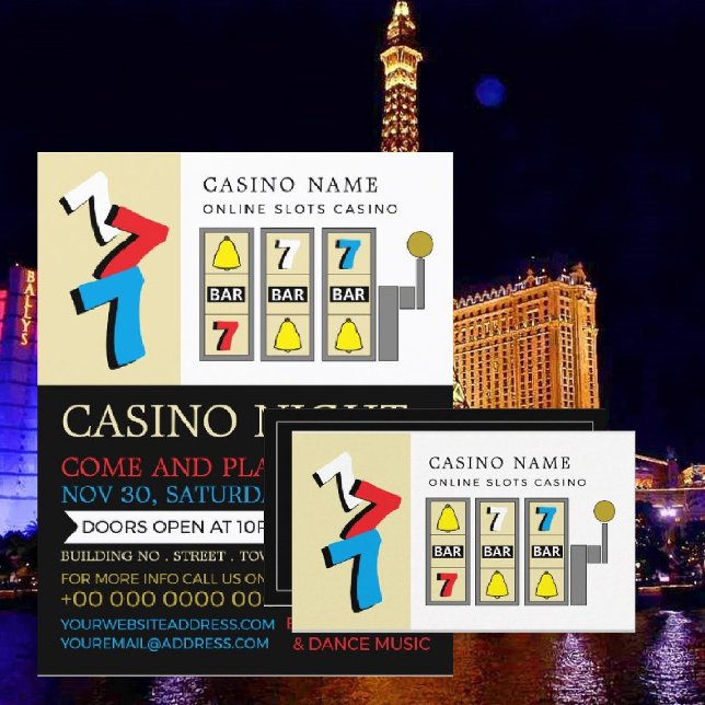 Slot Machine, Casino, Gaming Industry Business Card (Creator Uploaded)