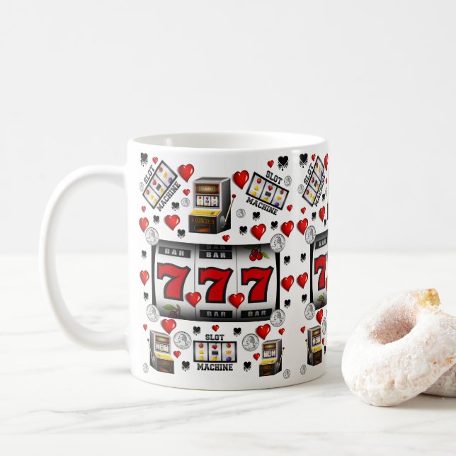 Slot Machine Casino Mug (With Donut)