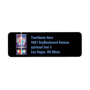 Slot Machine Casino Return Address Label