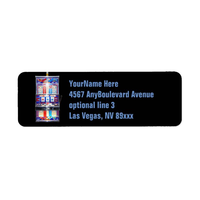 Slot Machine Casino Return Address Label (Front)