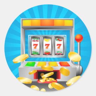 Slot Machine Classic Round Sticker