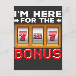 Slot Machine Gambling Funny Casino Fan Postcard