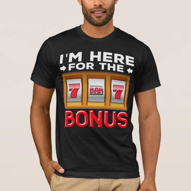 Slot Machine Gambling Funny Casino Fan T-Shirt (Front)