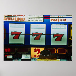 Slot machine in a casino poster