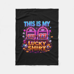 Slot Machine Lucky Casino Las Vegas Gambling Lover Fleece Blanket