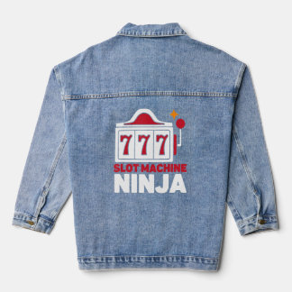 Slot Machine Ninja Casino Player Gambling Denim Jacket