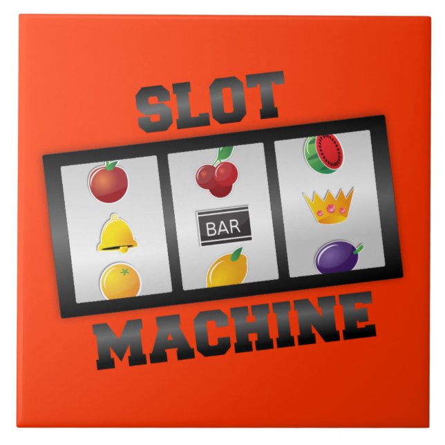 Slot Machine, popular design Ceramic Tile (Front)