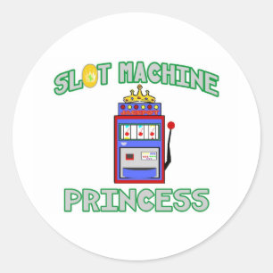 Slot Machine Princess (Tiara) Classic Round Sticker