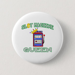Slot Machine Queen 6 Cm Round Badge