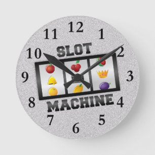 SLOT MACHINE ROUND CLOCK