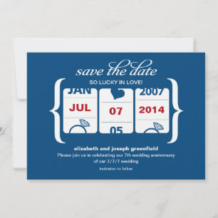 Slot Machine Save the Date - Wedding Anniversary