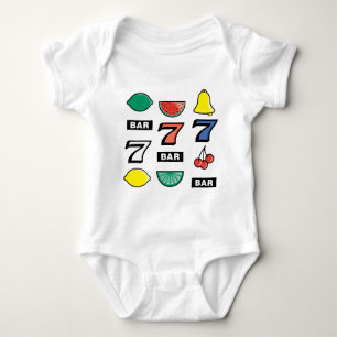 Slot Machine Slots Fruits - Play To Win Charms Baby Bodysuit